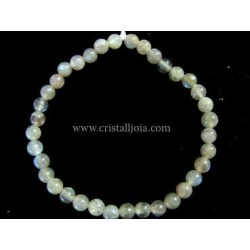 Pulsera bola de labradorita de 6mm