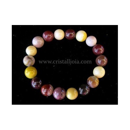 Pulsera mookaita bola de 10mm