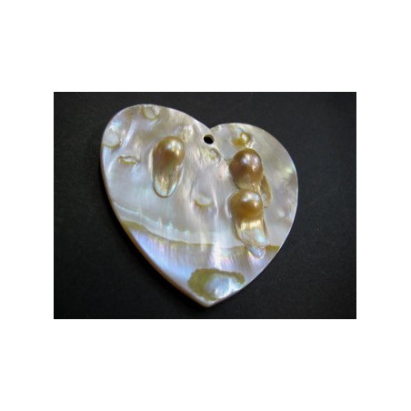 Colgante corazón de nácar