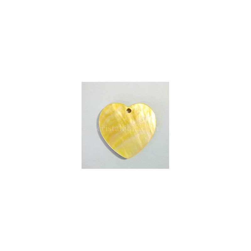 Nacar - colgante medallon 35x35mm (corazon)