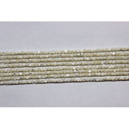 Nácar hilo bolas lapidadas 2mm