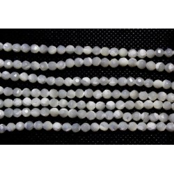 Nácar hilo bolas lapidadas 4mm