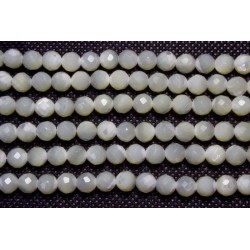 Nácar hilo bolas lapidadas 6mm