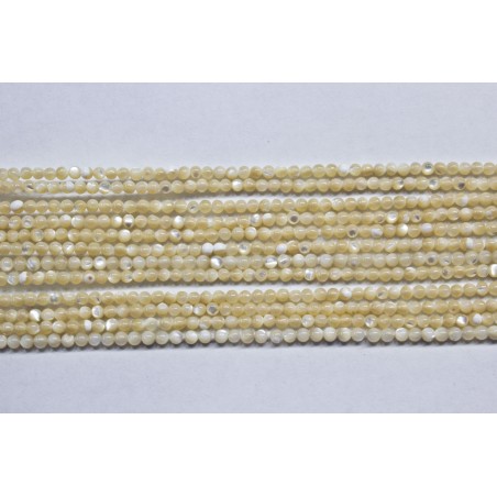 Nácar marrón hilo bolas 2mm
