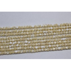 Nácar marrón hilo bolas lapidadas 2mm