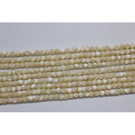 Nácar marrón hilo bolas lapidadas 2mm