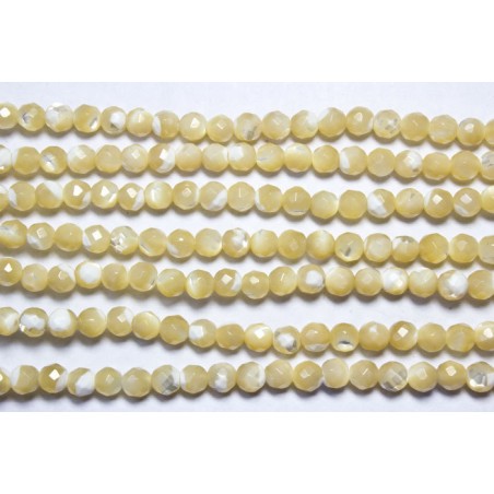 Nácar marrón hilo bolas lapidadas 4mm
