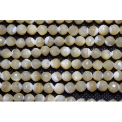 Nácar marrón hilo bolas lapidadas 6mm