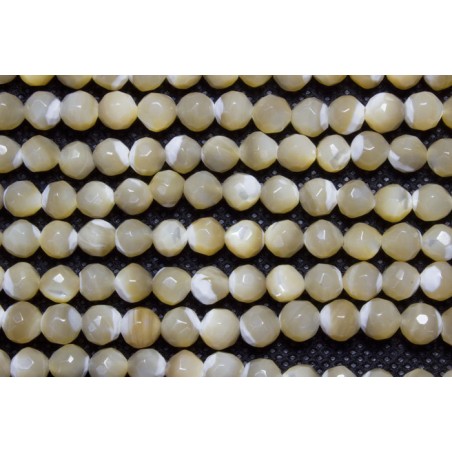 Nácar marrón hilo bolas lapidadas 6mm