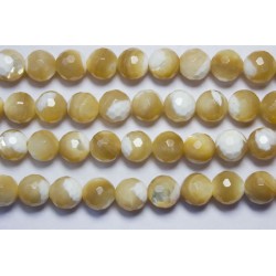 Nácar marrón hilo bolas lapidadas 8mm