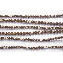 Nacar marrón oscuro hilo bolas 4mm