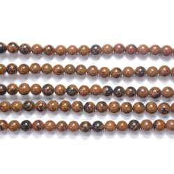 Obsidiana caoba hilo bolas 6mm