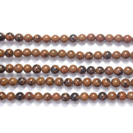 Obsidiana caoba hilo bolas 6mm