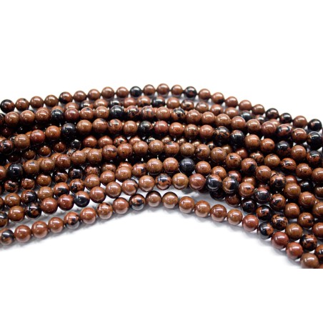 Obsidiana caoba hilo bolas 10mm