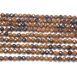 Obsidiana caoba hilo bolas lapidadas 4mm