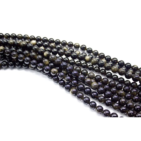 Obsidiana dorada hilo bolas 6mm