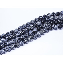 Obsidiana nevada hilo bolas lapidadas 10mm