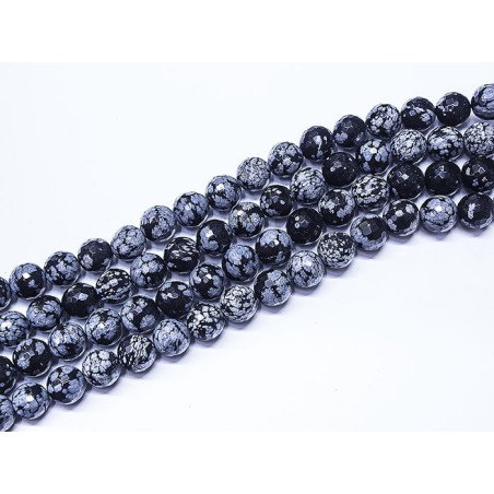 Obsidiana nevada hilo bolas lapidadas 10mm