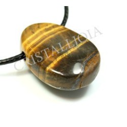 Ojo de tigre colgante rodada oval agujero