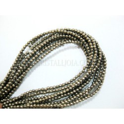 Pirita hilo bolas lapidadas 2mm