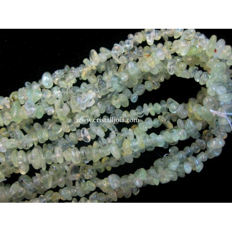 Collar chip largo de prehnita