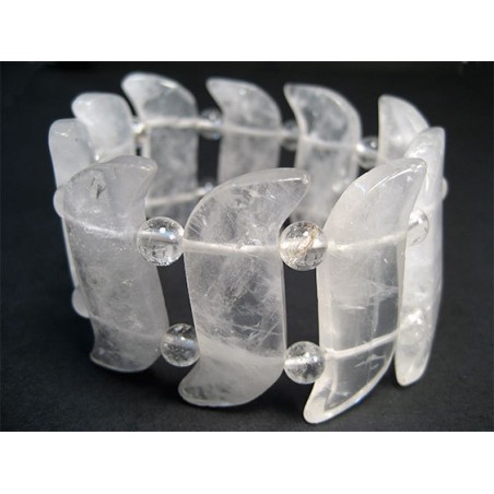 Pulsera cuarzo cristal de roca ese bola