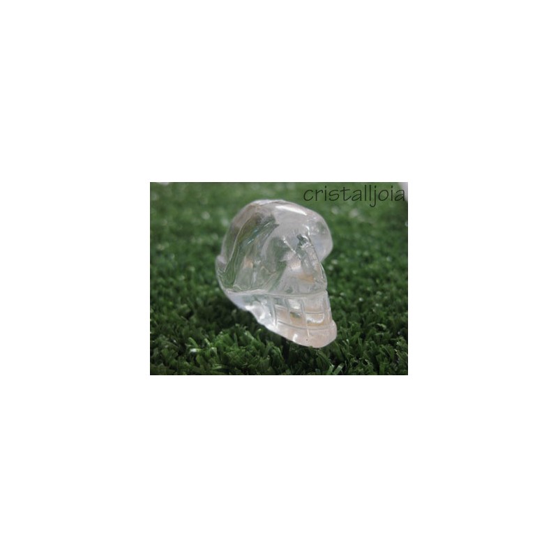 Cuarzo cristal de roca - figura calavera n 2