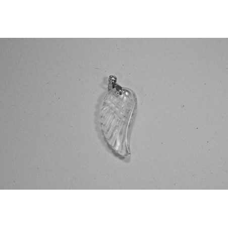 Cuarzo cristal de roca colgante ala 15x30mm