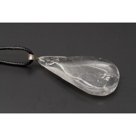 Cuarzo cristal de roca colgante gota 15x30mm