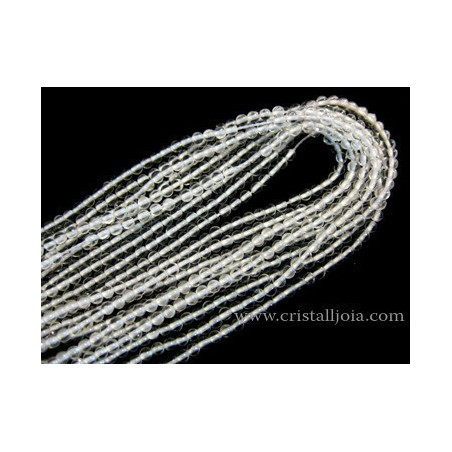 Cuarzo cristal de roca hilo bolas 2mm