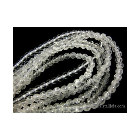 Cuarzo cristal de roca hilo bolas 4mm