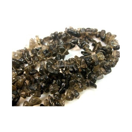 Collar chip largo de cuarzo ahumado 1