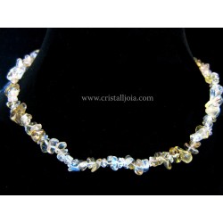 Collar chip de cuarzo limon