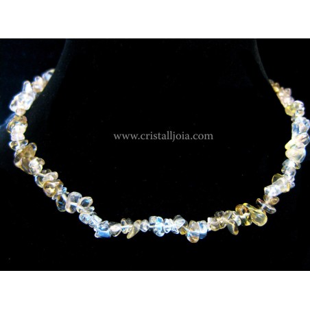 Collar chip de cuarzo limon