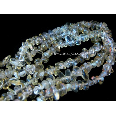 Collar chip largo de cuarzo limon