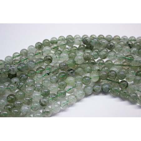 Cuarzo musgo hilo bolas 6mm