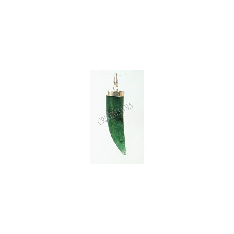 Cuarzo verde colgante cuerno plata ref:qve000111cy