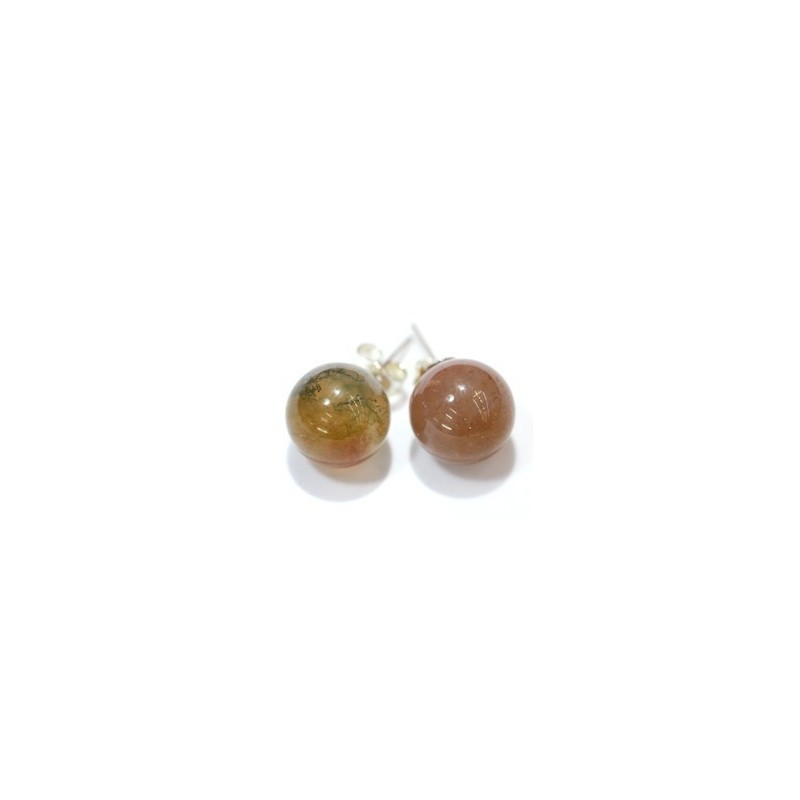 Agata india pendientes bola 10mm