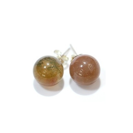 Agata india pendientes bola 10mm