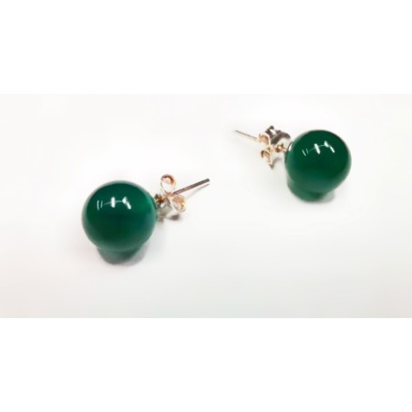 Ágata verde pendiente bola 8m