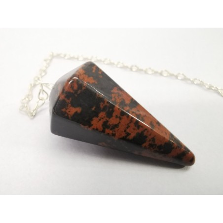 Obsidiana caoba péndulo 6 caras