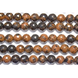 Obsidiana caoba hilo bolas lapidadas 8mm