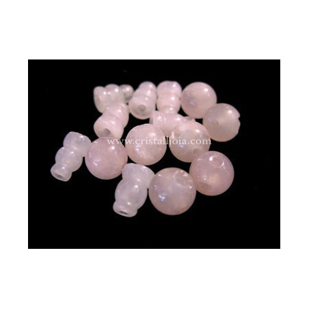 Cuarzo rosa bola 3 agujero y tubo