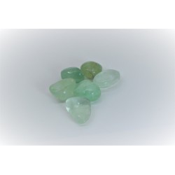 Canto rodado de fluorita verde