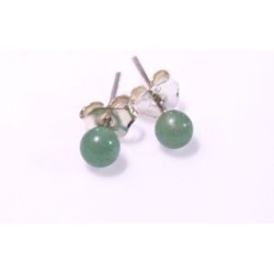 Aventurina verde pendiente bola de 4mm plata