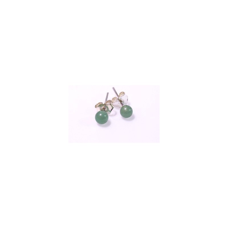 Aventurina verde pendiente bola de 4mm plata