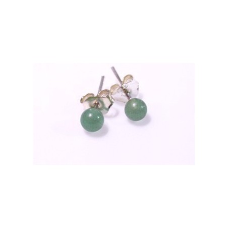 Aventurina verde pendiente bola de 4mm plata