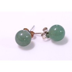 Aventurina verde pendiente bola de 8mm plata