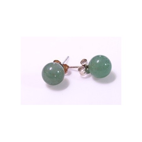 Aventurina verde pendiente bola de 8mm plata