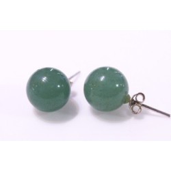Aventurina verde pendiente bola de 10mm plata